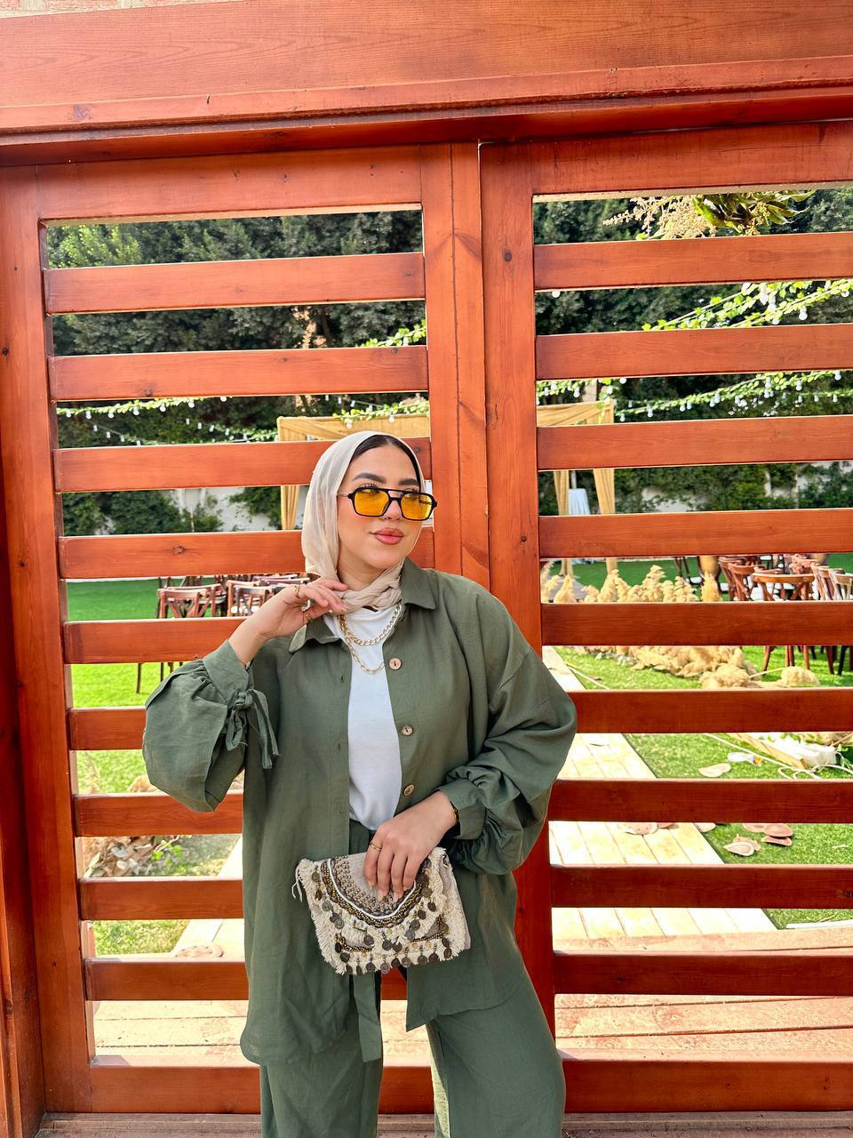 Olive Linen Summer Set